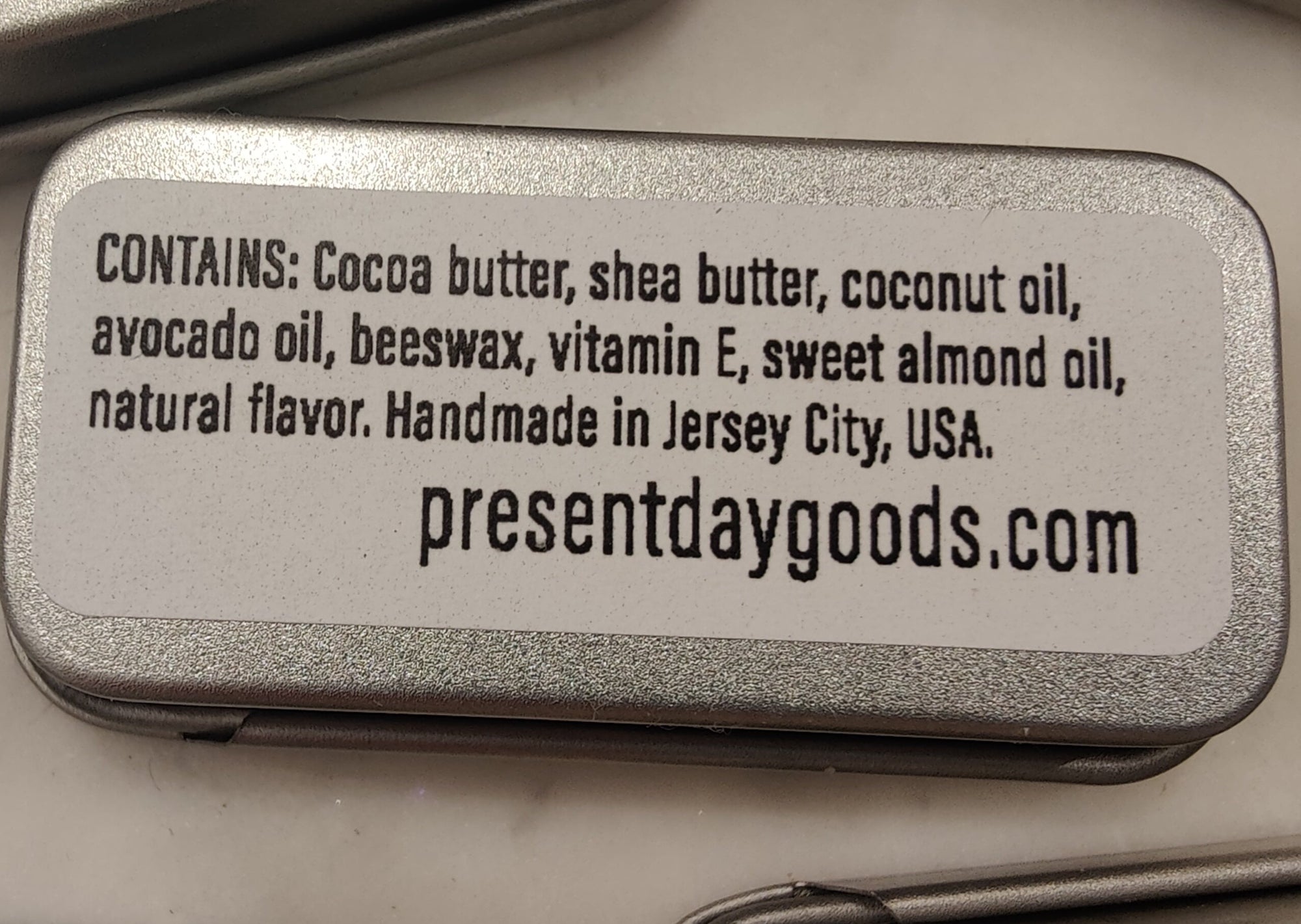 Present Day Orange Lip Balm in a Sliding Tin - Smooth, Nourishing & Flavorful Hydration