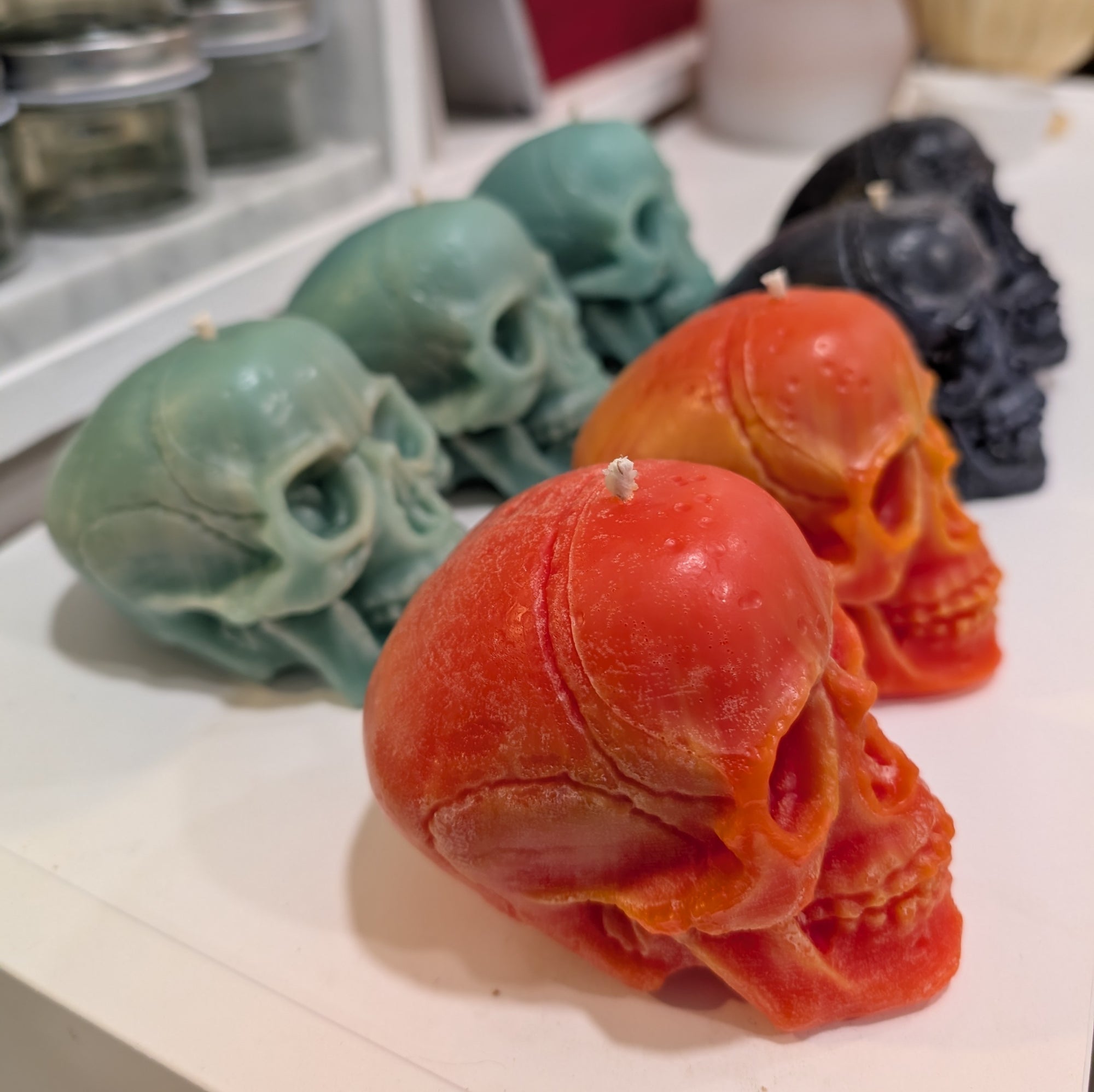 Skull Sculpture Paraffin Candle (unscented)