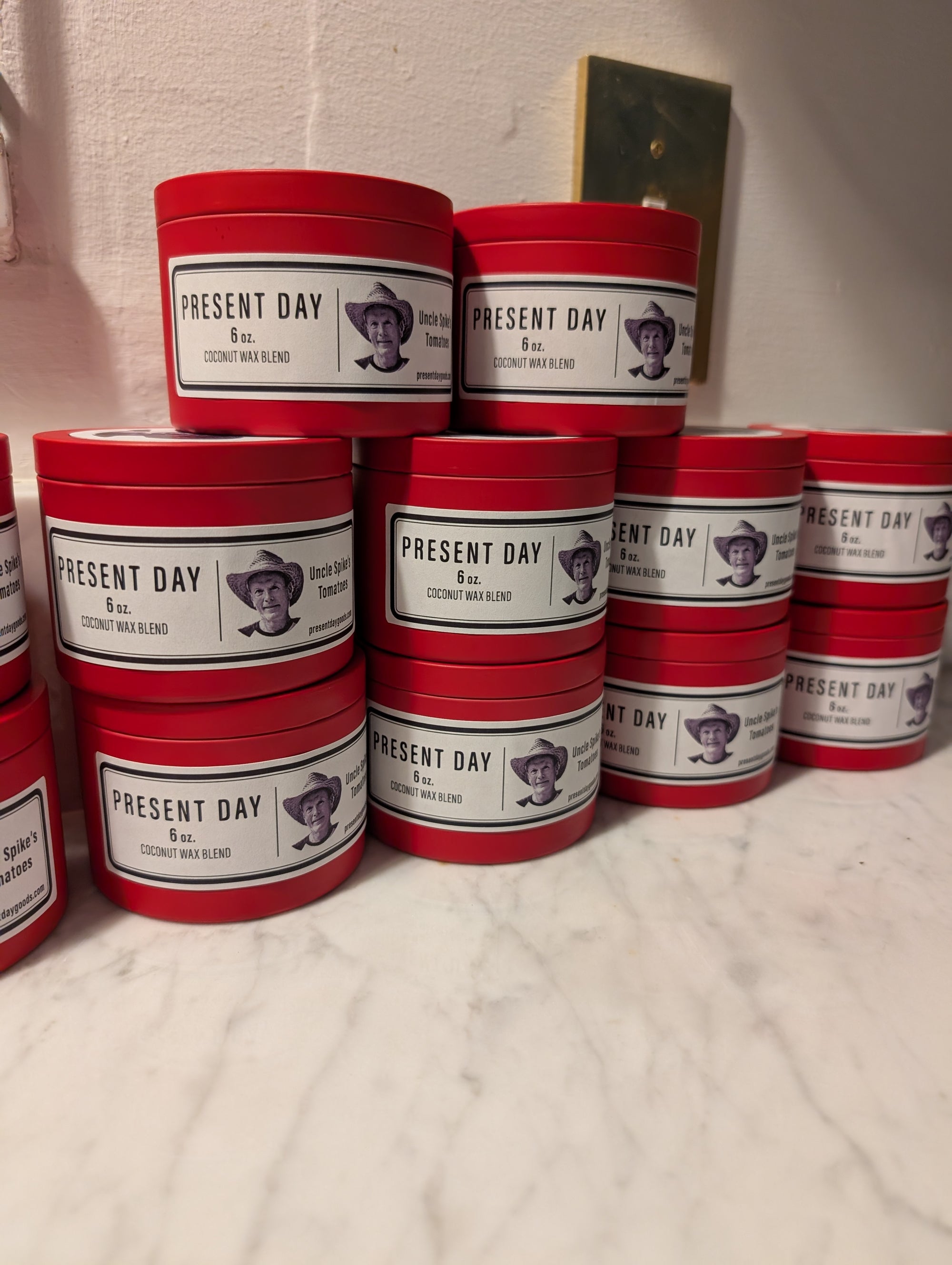Uncle Spike's Tomatoes - Hand Poured Coconut Wax Candle in a Gift Tin