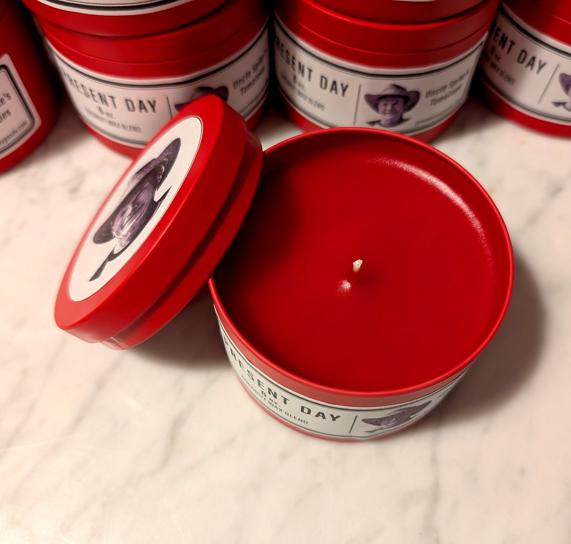 Uncle Spike's Tomatoes - Hand Poured Coconut Wax Candle in a Gift Tin