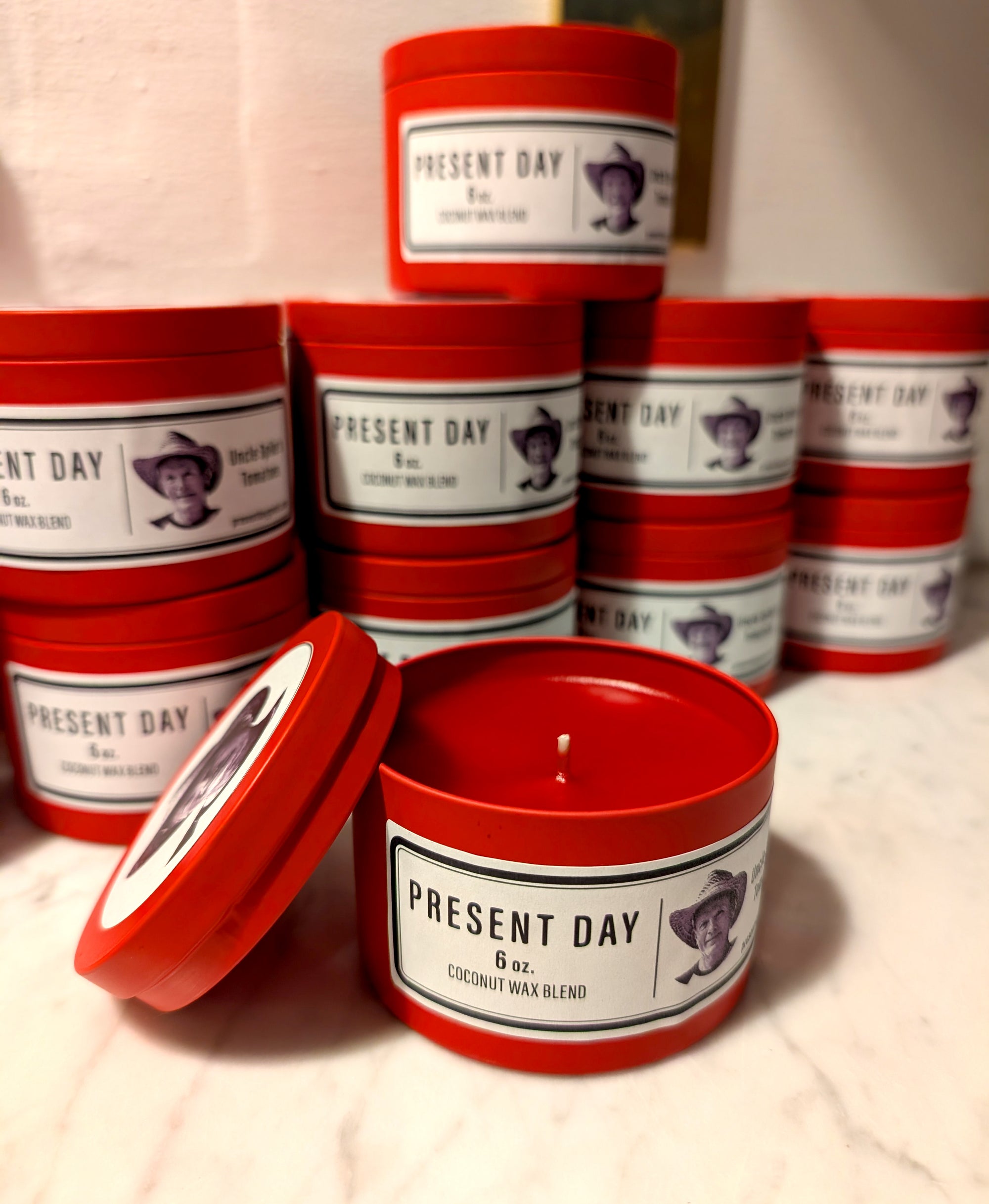 Uncle Spike's Tomatoes - Hand Poured Coconut Wax Candle in a Gift Tin