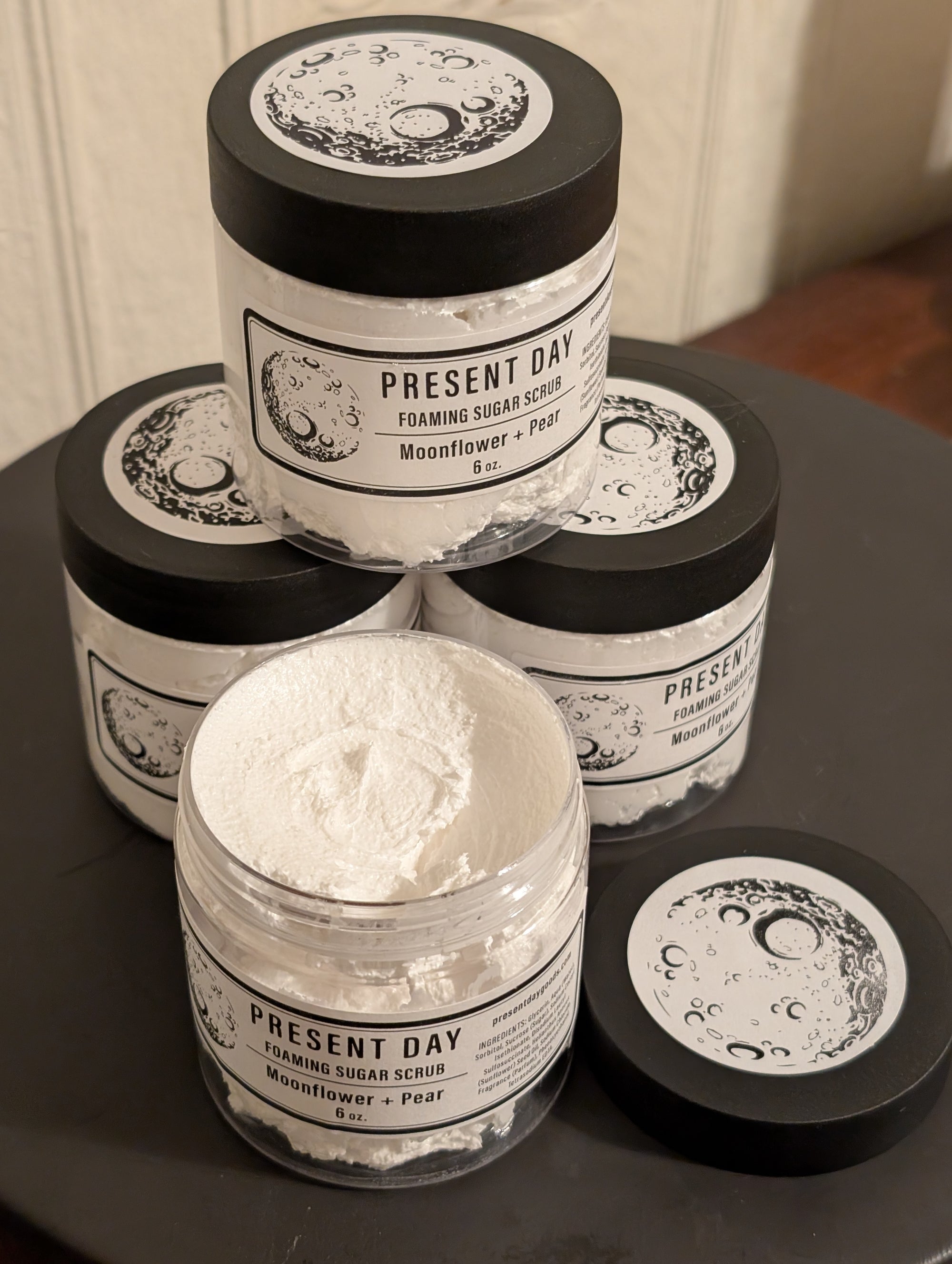 Luxe Foaming Sugar Scrub – Exfoliating & Hydrating Cleanse in a 6 oz. Jar