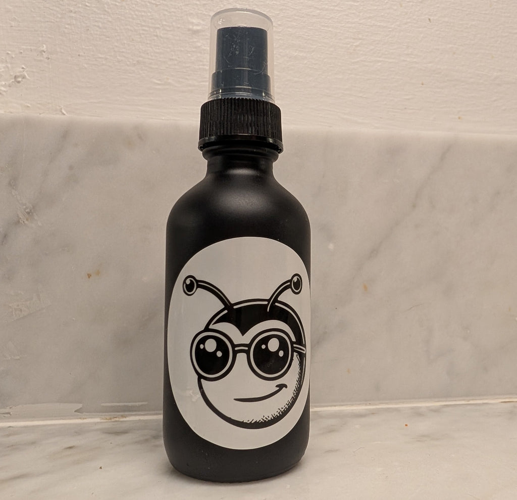 bug bar spray bottle on the counter