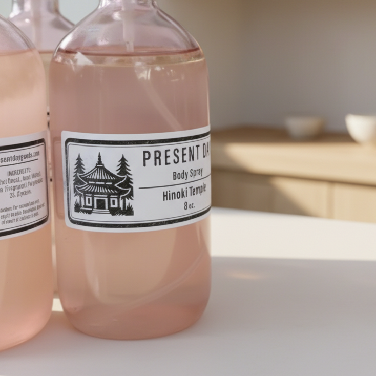 Hinoki Temple Luxe Body Spray, 4 oz. glass bottle