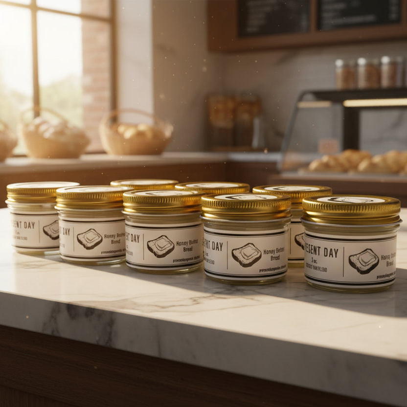 Honey Butter Bread Candle Travel Jar, 3 oz. Coconut Wax Blend