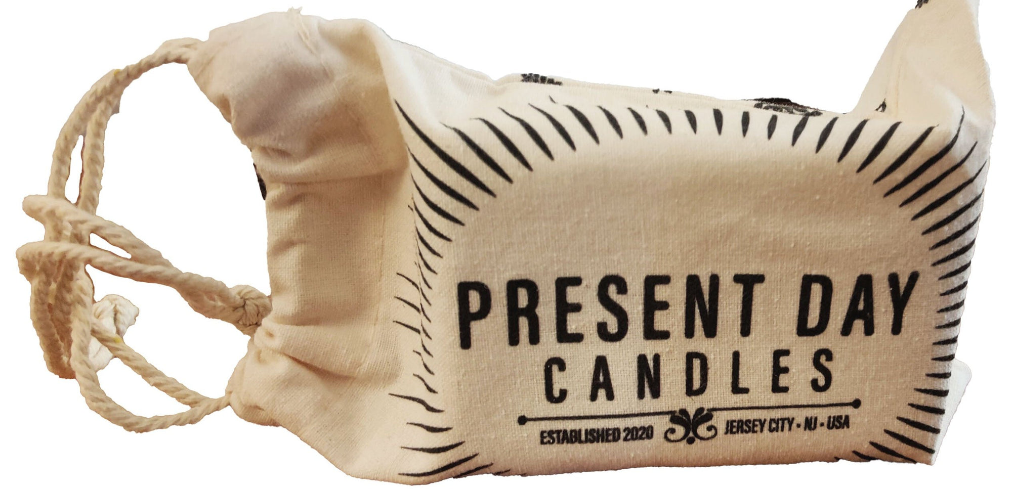 Present Day Candles Cotton Drawstring Cosmetic Bag