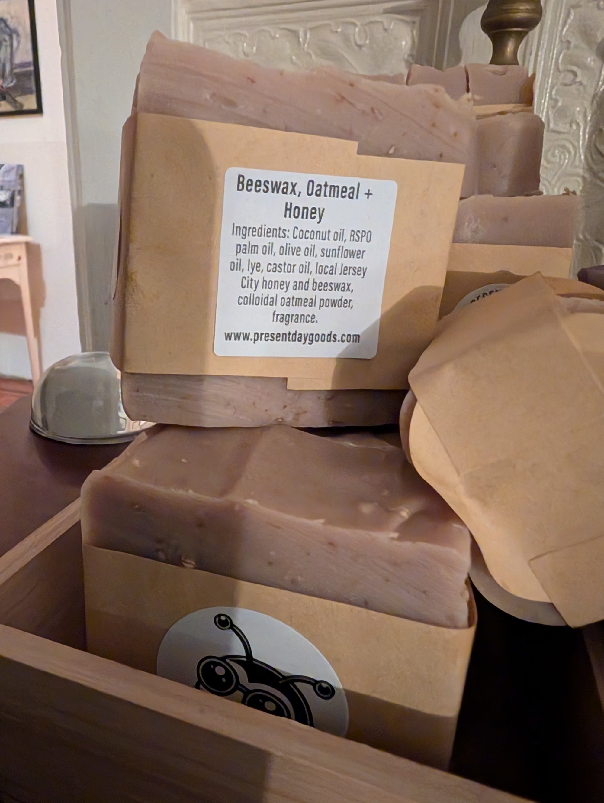 Honey, Beeswax and Oatmeal Handmade Soap Bar