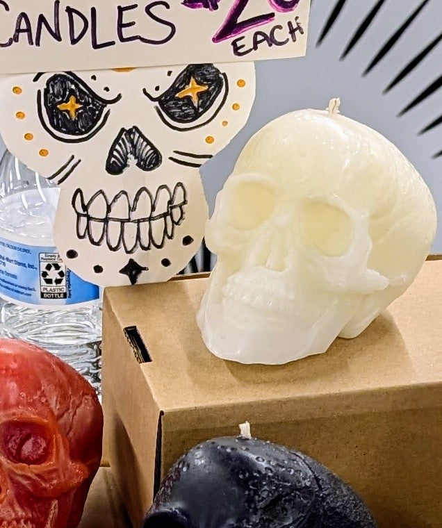 Skull Sculpture Paraffin Candle (unscented)