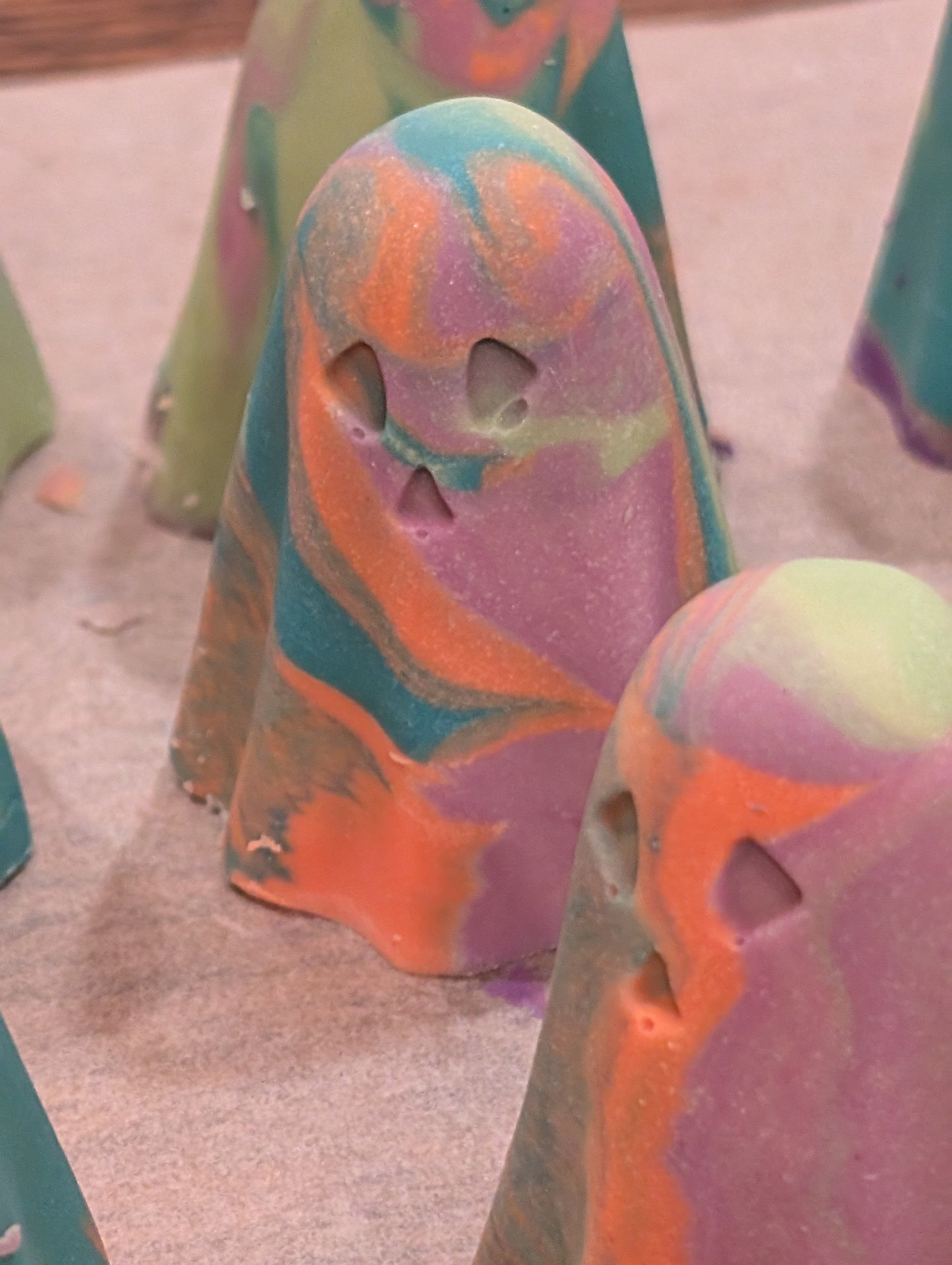 Ghost Soaps – Tie-Dye Halloween Hand Soap, Vanilla Fig or Mandarin Blood Orange, Moisturizing Oat & Olive Oil, Present Day Goods