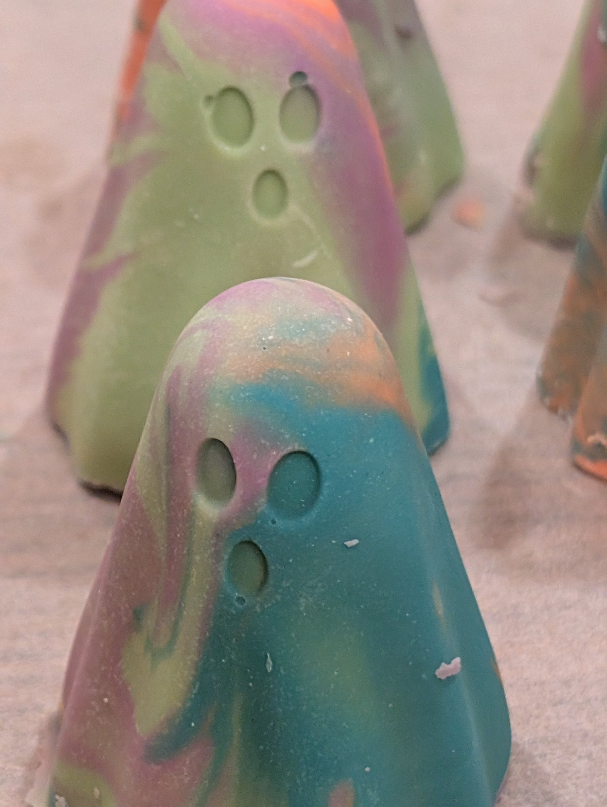 Ghost Soaps – Tie-Dye Halloween Hand Soap, Vanilla Fig or Mandarin Blood Orange, Moisturizing Oat & Olive Oil, Present Day Goods