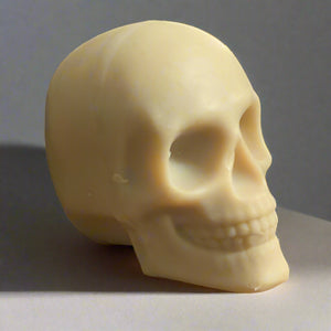 bone color skull shaped hand soap