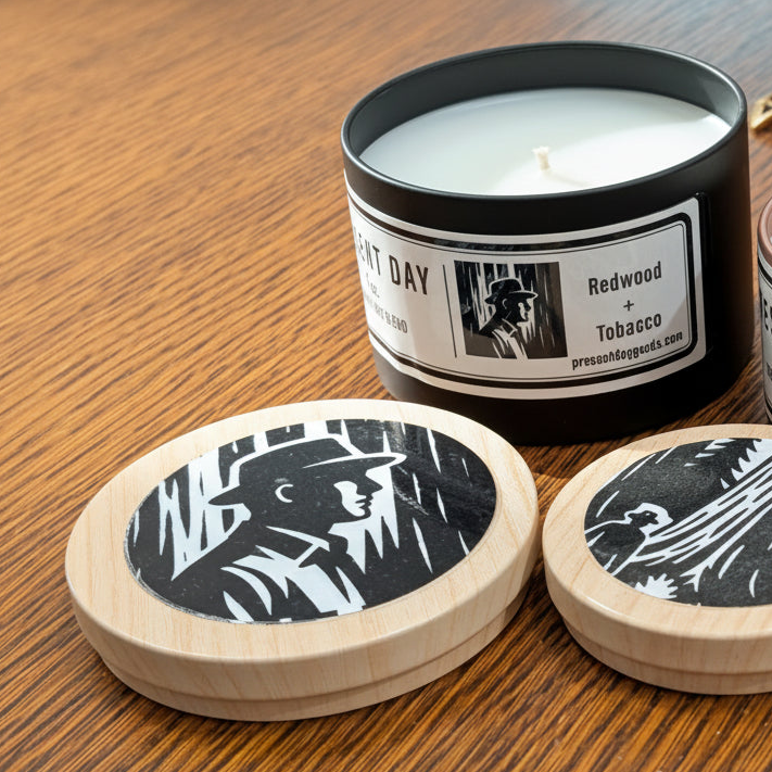 Redwood + Tobacco Candle Tin, 6 oz.