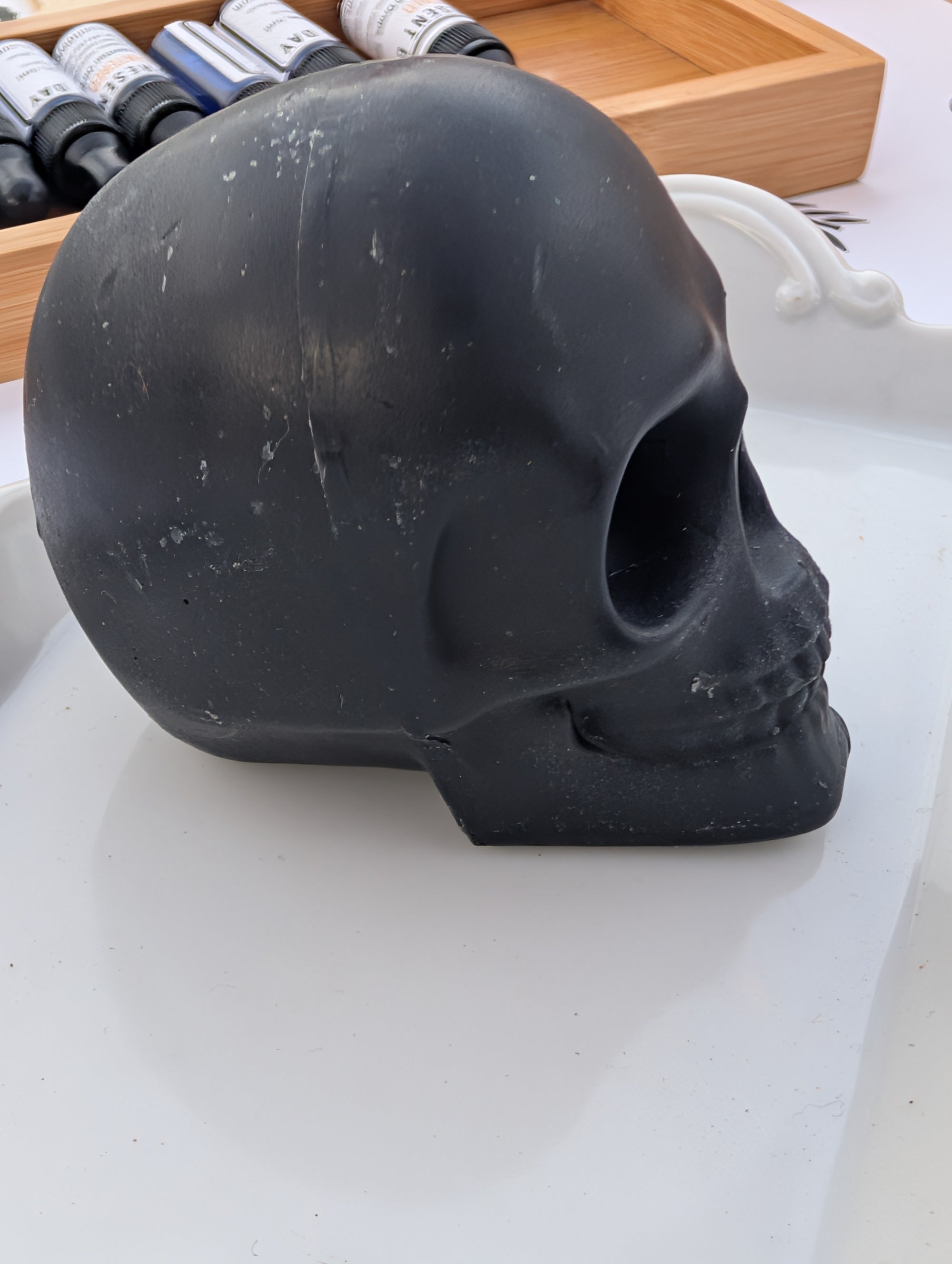 Charcoal & Pumice Skull Shaped Peppermint Pine Scented Soap