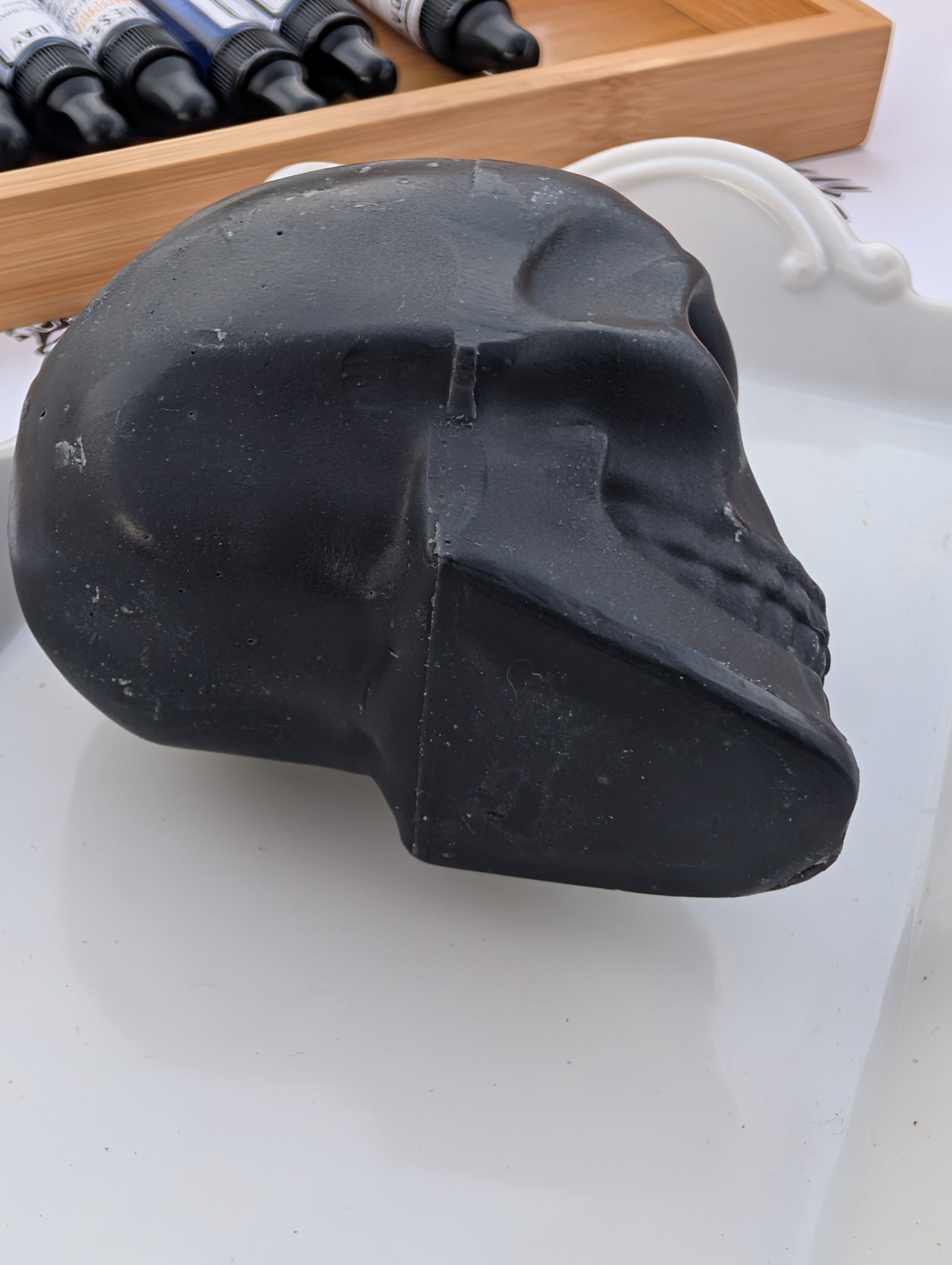 Charcoal & Pumice Skull Shaped Peppermint Pine Scented Soap