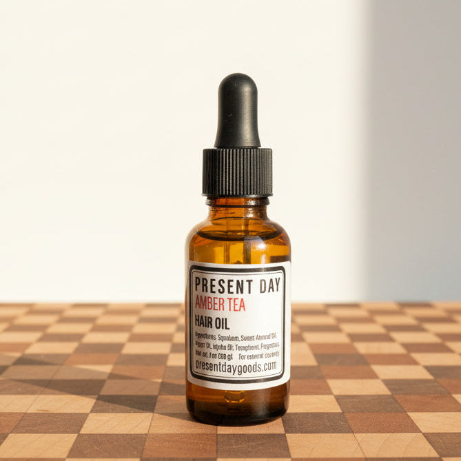 Amber Tea Luxe Hair Oil, 1 oz. Amber Glass Bottle