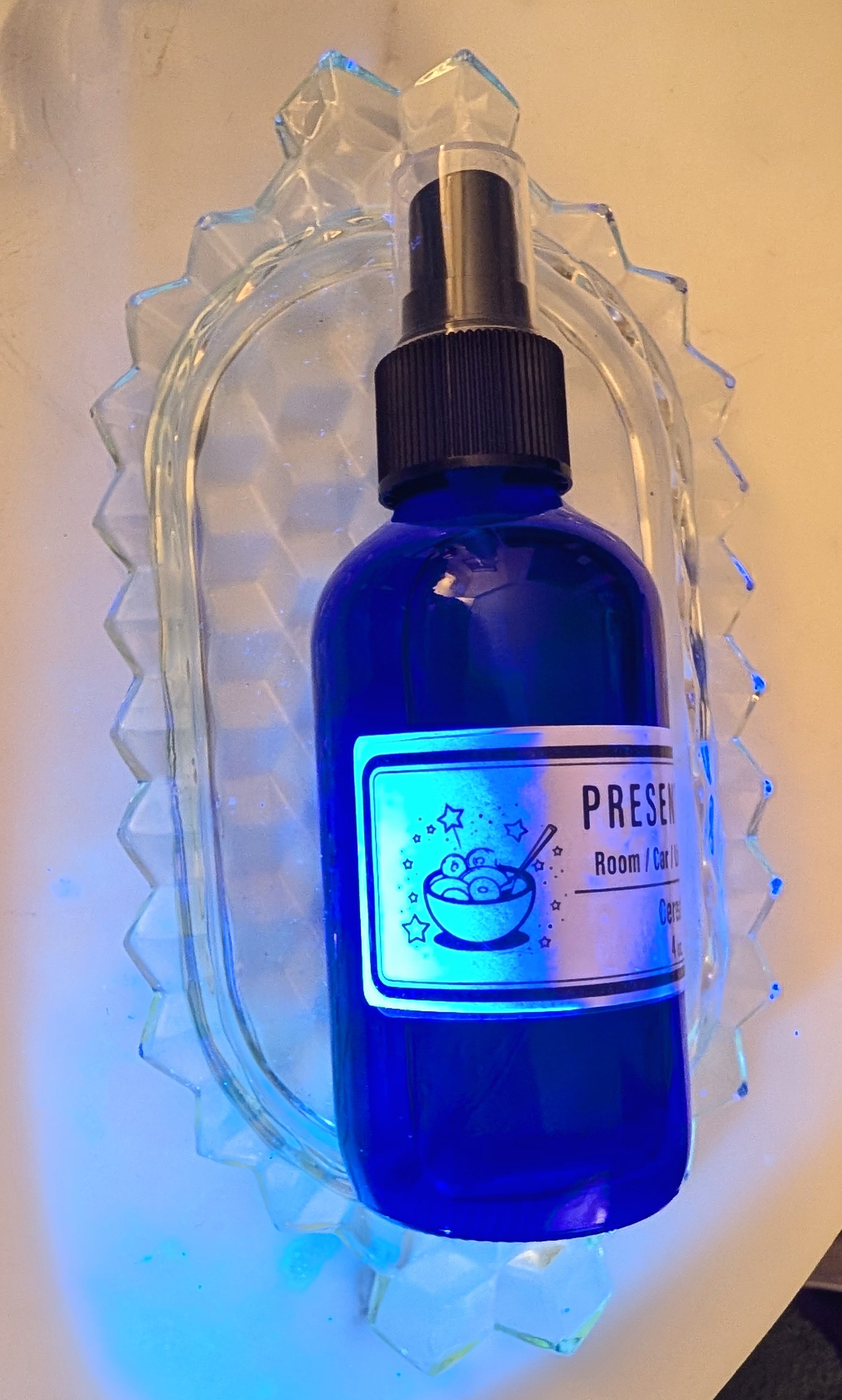Cereal!  Room & Linen Spray · 4oz · Blue Glass Bottle