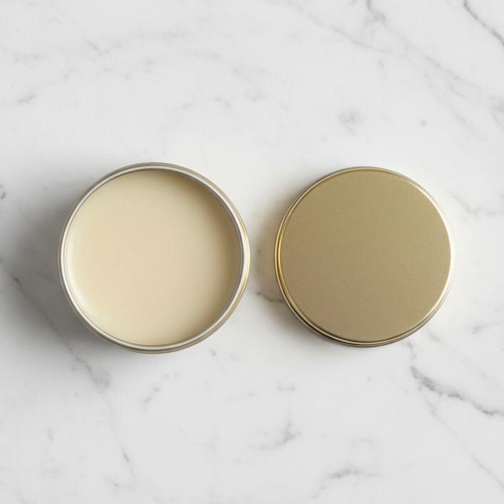 Gold-colored metal cap on a white background