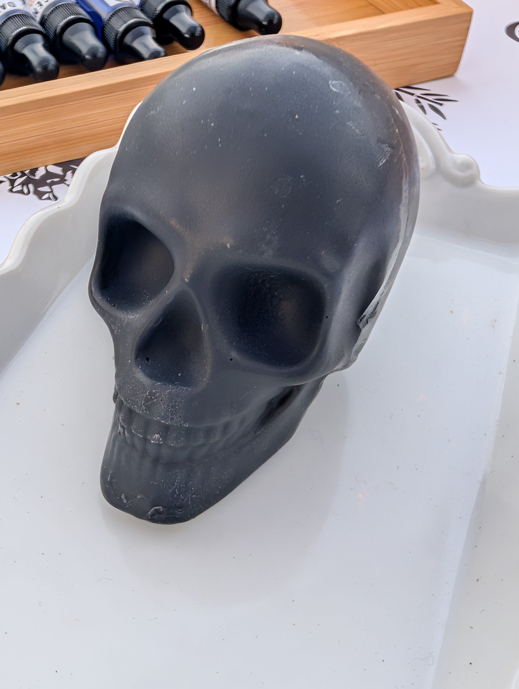 Charcoal & Pumice Skull Shaped Peppermint Pine Scented Soap