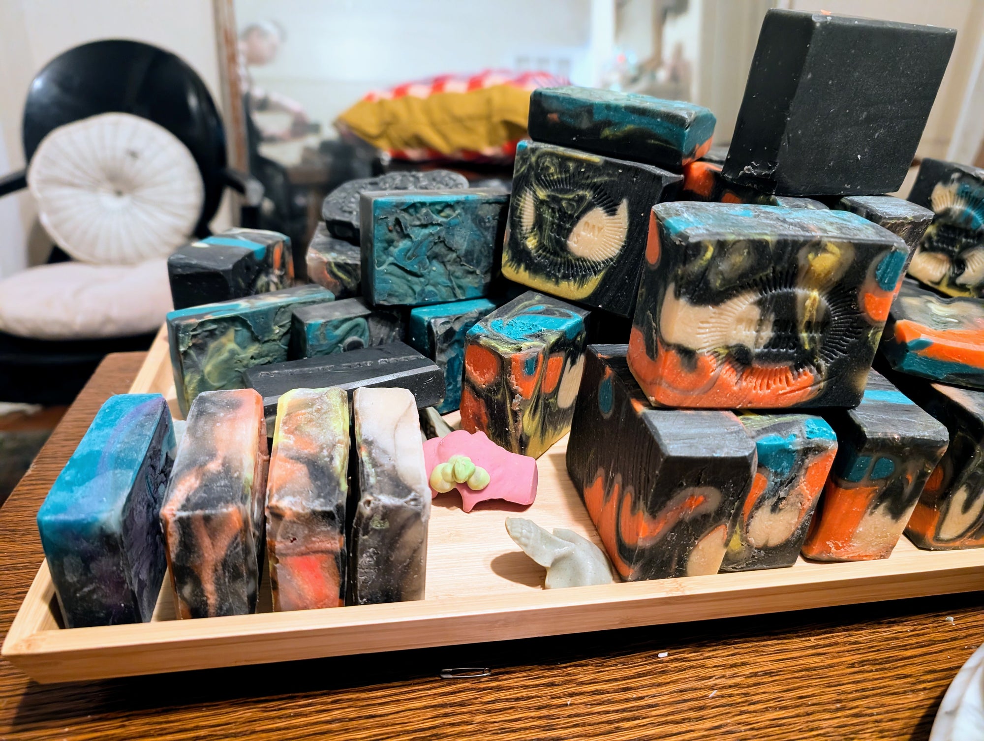 Day of the Dead Sugar Skull Scented Soap with Activated Charcoal