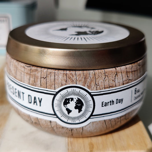 Earth Day scented candle in a 6oz. gift tin